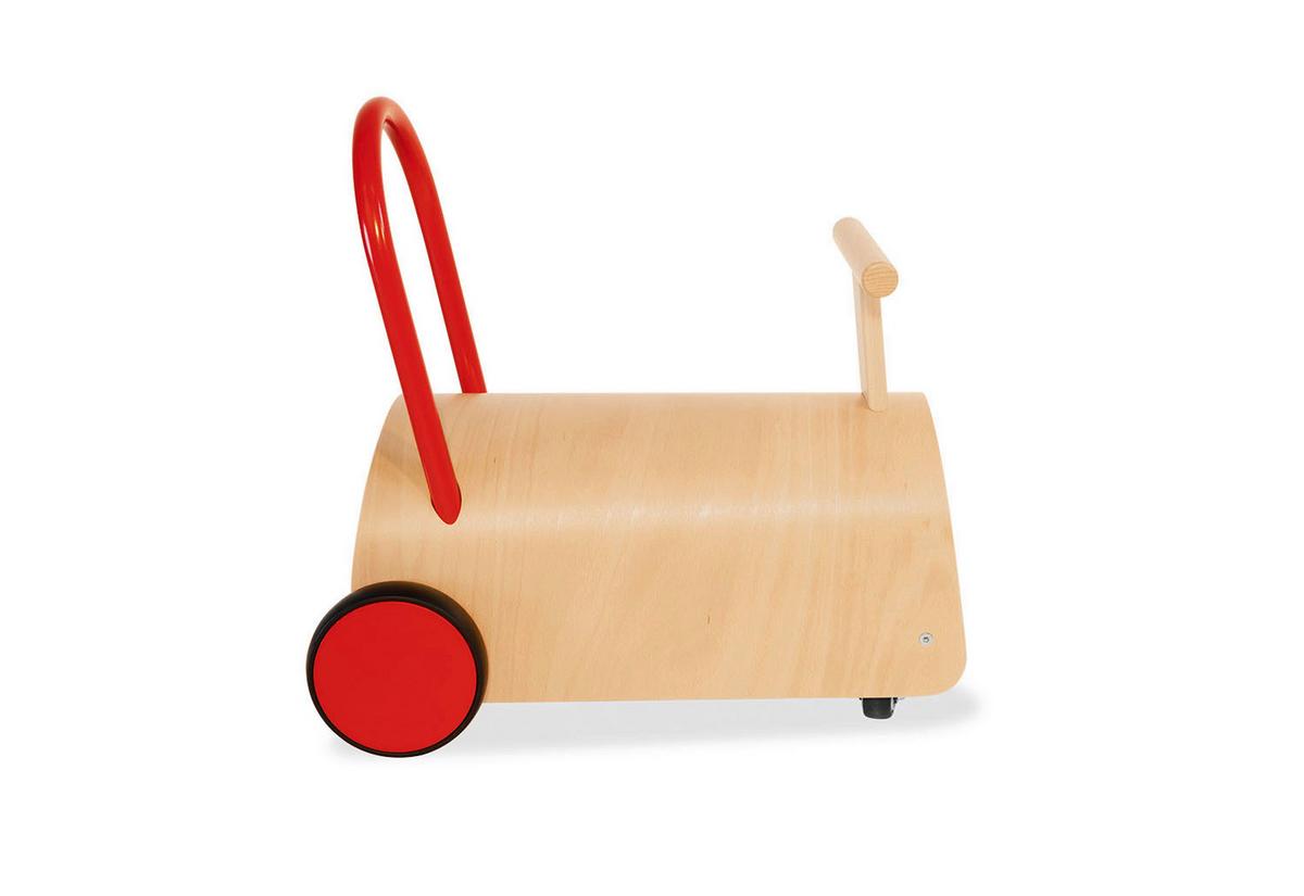 Lauflernhilfe Enzo - Rot/Naturfarben, Basics, Holz (L 47 cm/B 31 cm/H 45 cmcm) - Pinolino