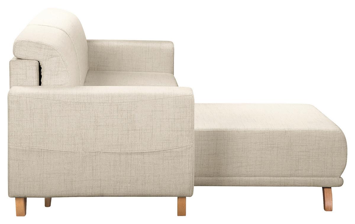 Ecksofa Bella Hellgrau S: 257x174 cm - Wengefarben/Hellgrau, Design, Textil (257/174cm) - Livetastic