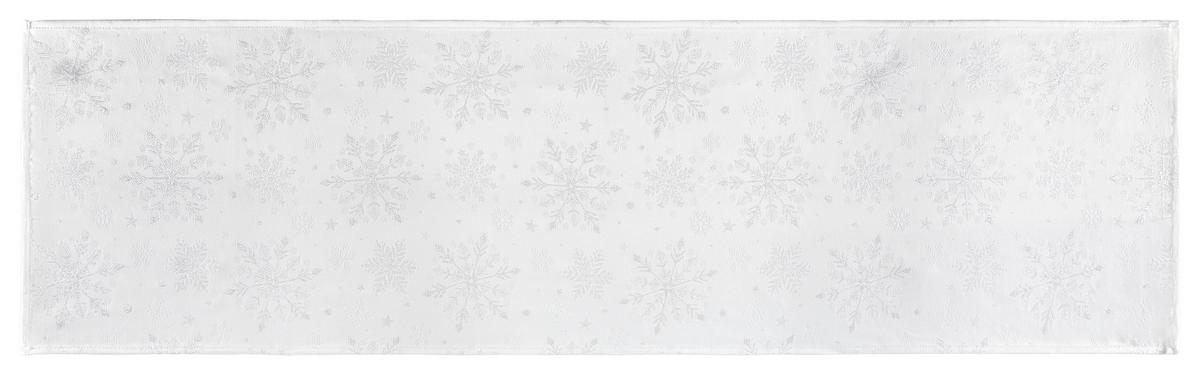 Asztali Futó Snowy - ezüstszínű/fehér, Romantik / Landhaus, textil (40/140cm) - James Wood