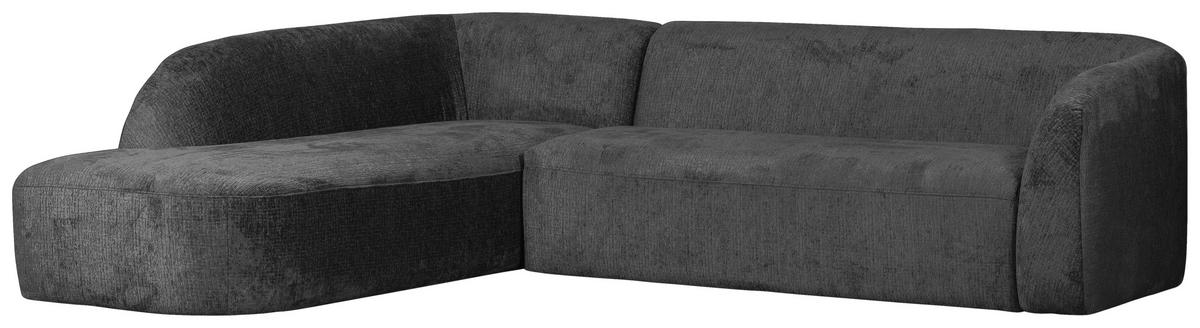 Ecksofa Sloping Anthrazit S: 225x274cm - Anthrazit, Design, Textil (225/274cm) - Livetastic