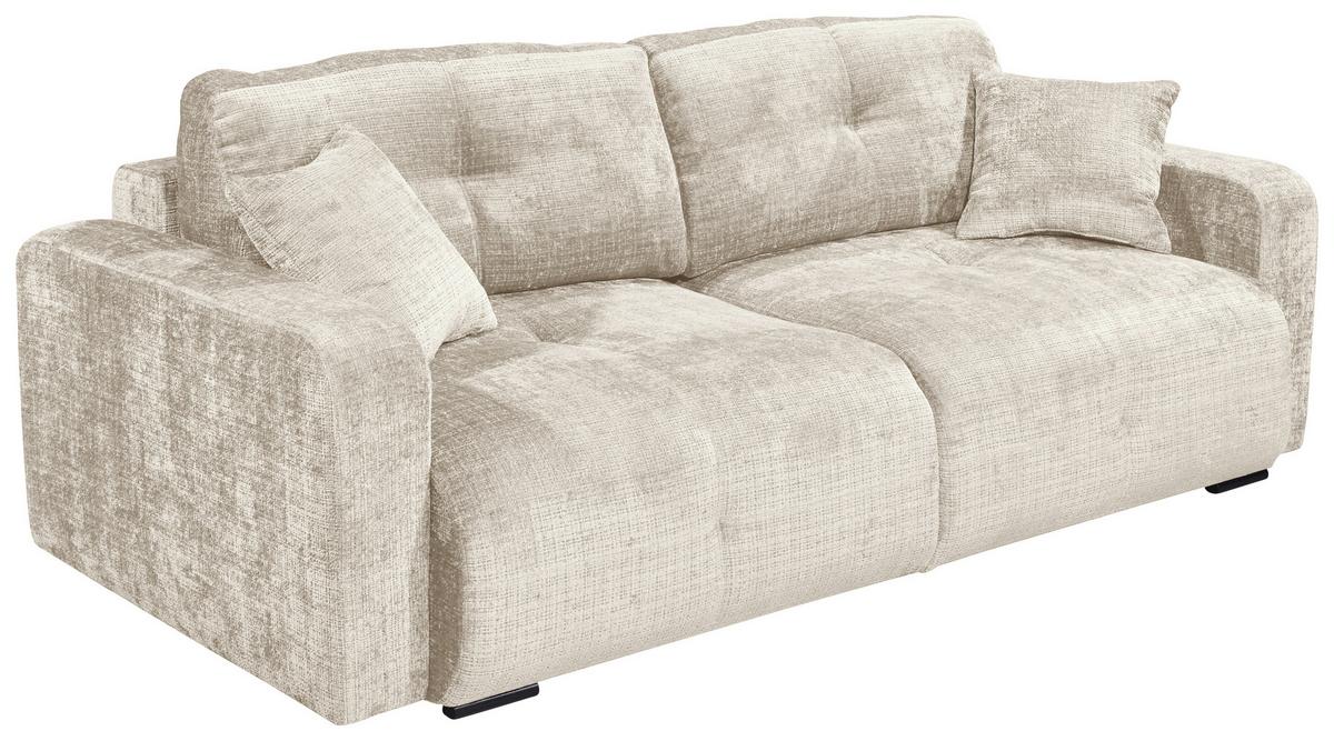 Schlafsofa Bullet Beige B: 235 Cm - Beige/Schwarz, KONVENTIONELL, Textil (235/88/120cm) - MID.YOU