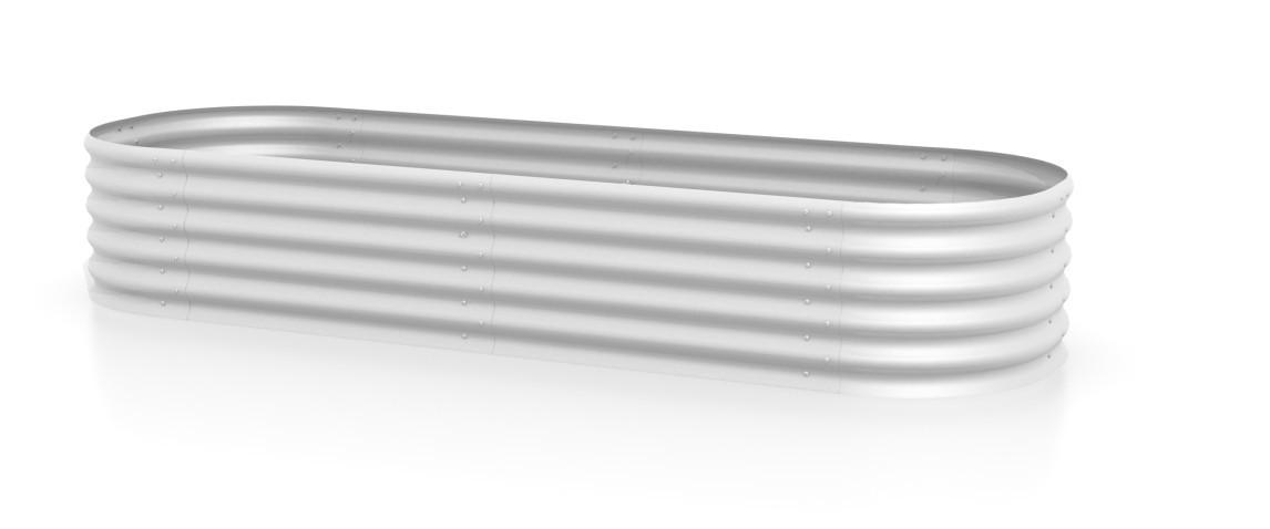 Hochbeet-Erweiterung Vita 80x40,1x80 cm, Oval, Alufarben - Alufarben, Basics, Metall (80/40,1/80cm)