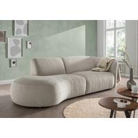 Ecksofa Jesi, Taupe S: 107x238 Cm - Taupe/Schwarz, MODERN, Textil (107/238cm) - Livetastic