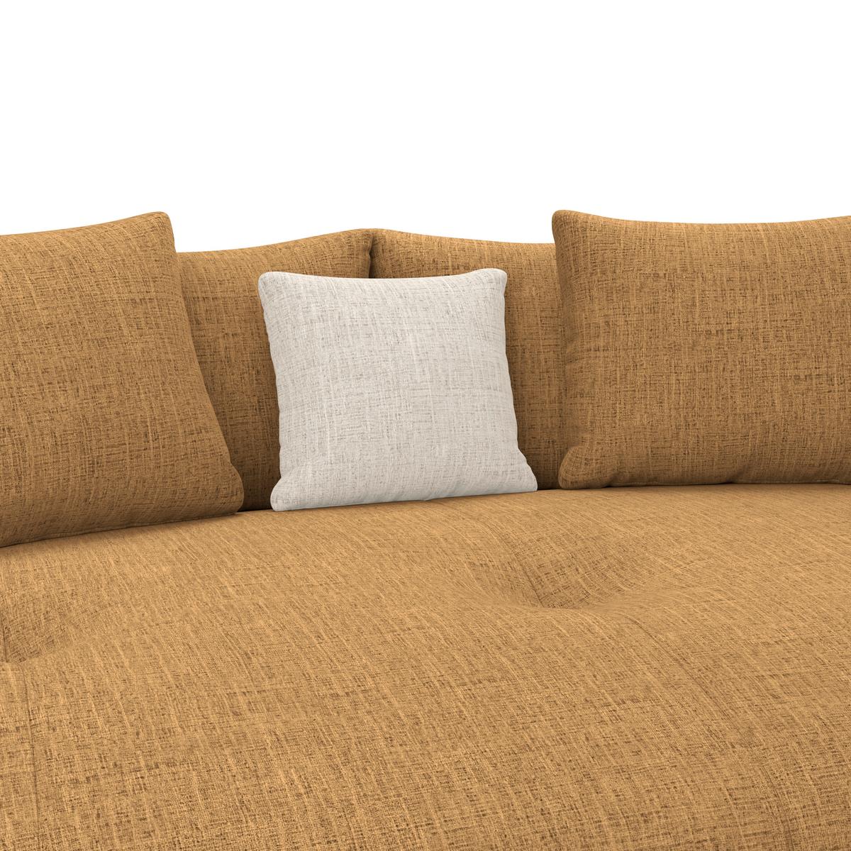 Mega pohovka ARUBA 2, horčicovožltá/prírodná ženilka - horčicovožltá/čierna, Trend, textil/plast (238/80/140cm) - Luca Bessoni