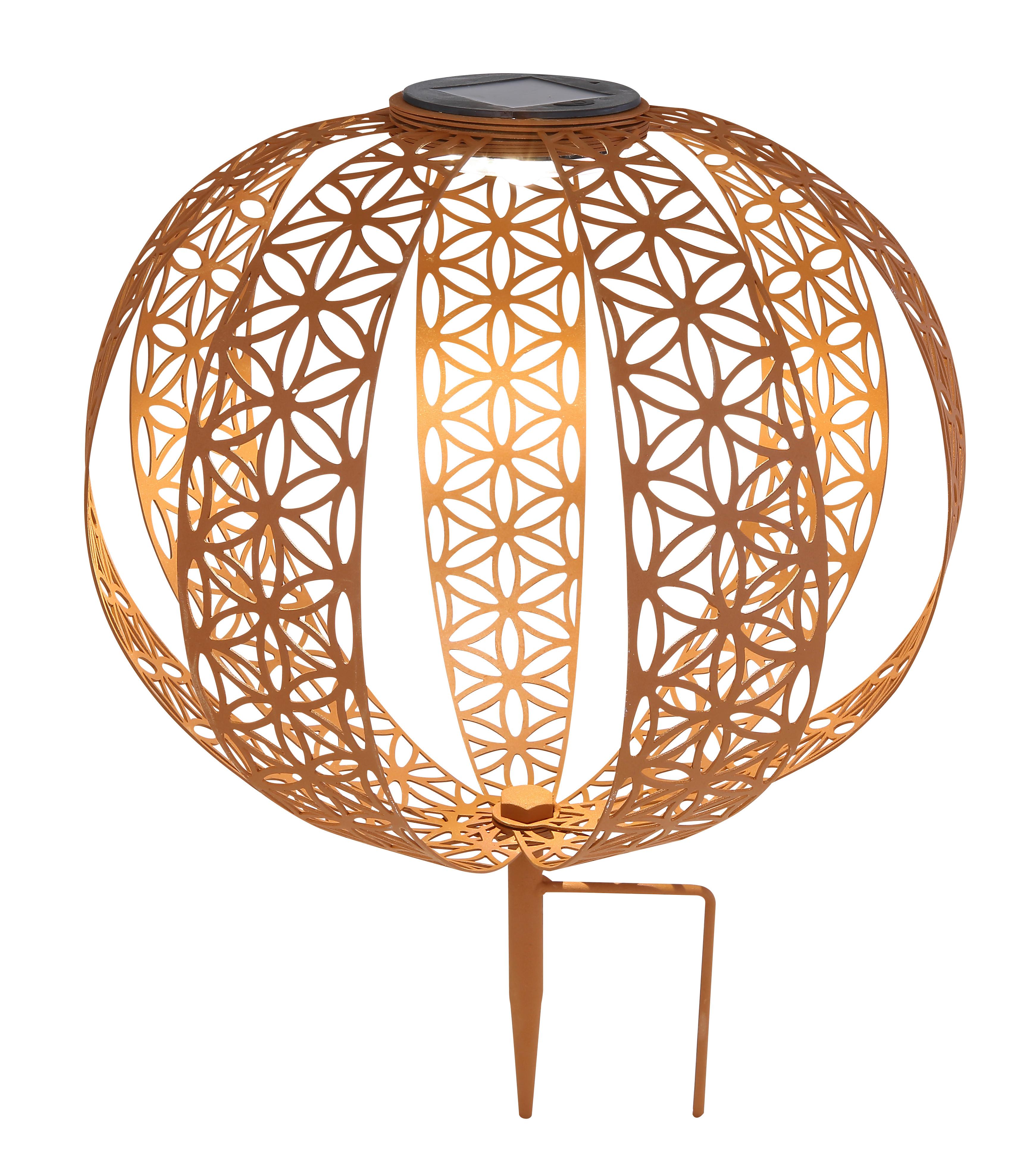 Solarleuchte 33646r - Rostfarben, Design, Metall (30/41cm) - Globo