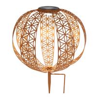 Solarleuchte 33646r - Rostfarben, Design, Metall (30/41cm) - Globo