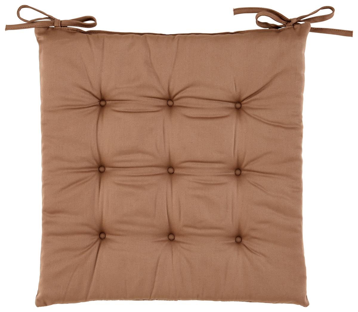 PODUŠKA NA SEDENIE Lola, 40/40/4cm, hnedá - hnedá, Konventionell (40/40/4cm) - Mömax