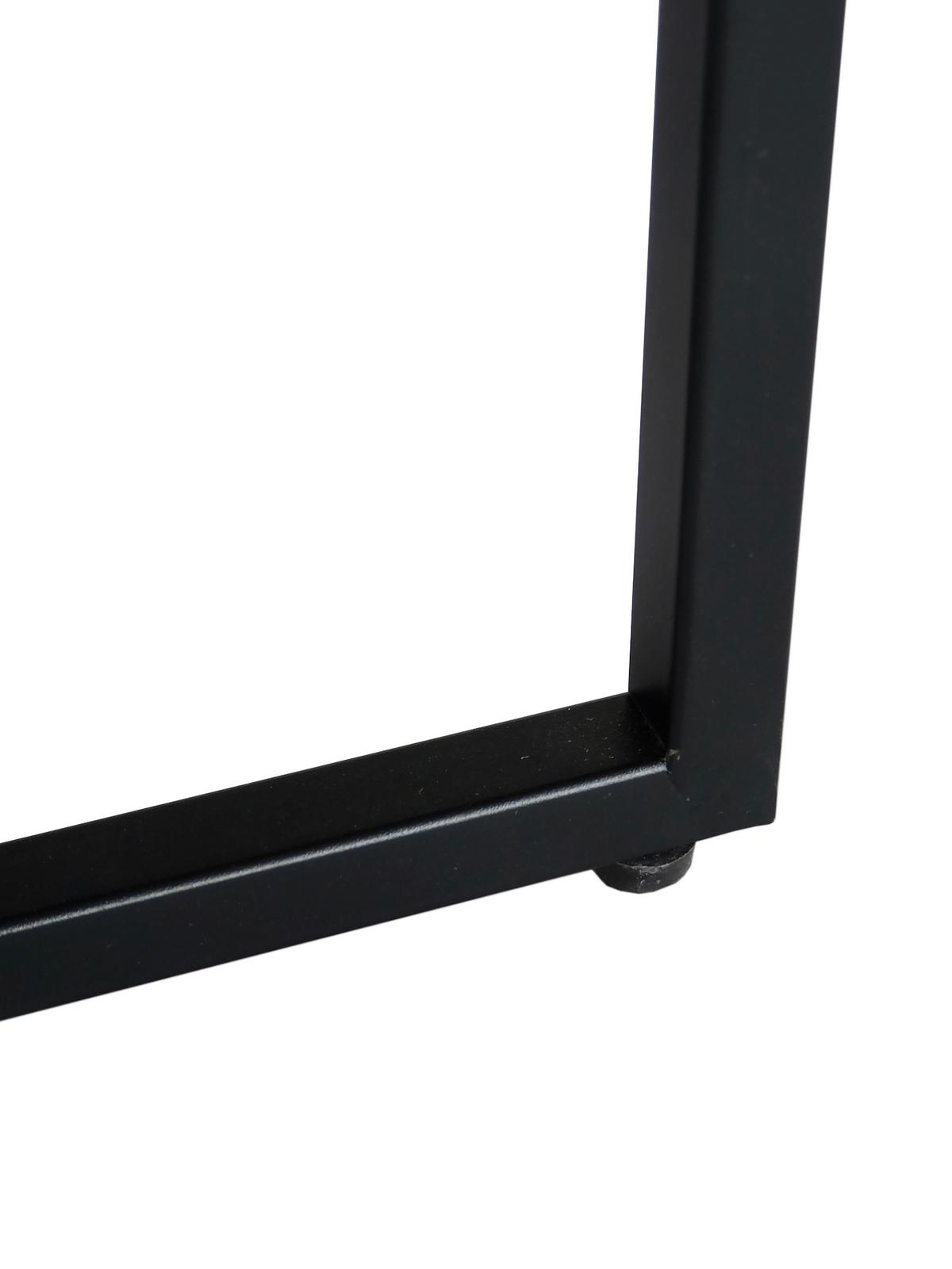 COUCHTISCH Marmor B: 60cm - Schwarz/Weiß, Design, Stein/Metall (60/60/50cm) - MID.YOU