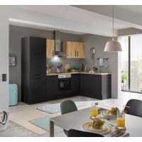 Eckküche Turin Schwarz/Eiche Dekor 270x165 cm - Schwarz/Eiche Artisan, Basics, Holzwerkstoff (270/165cm) - MID.YOU