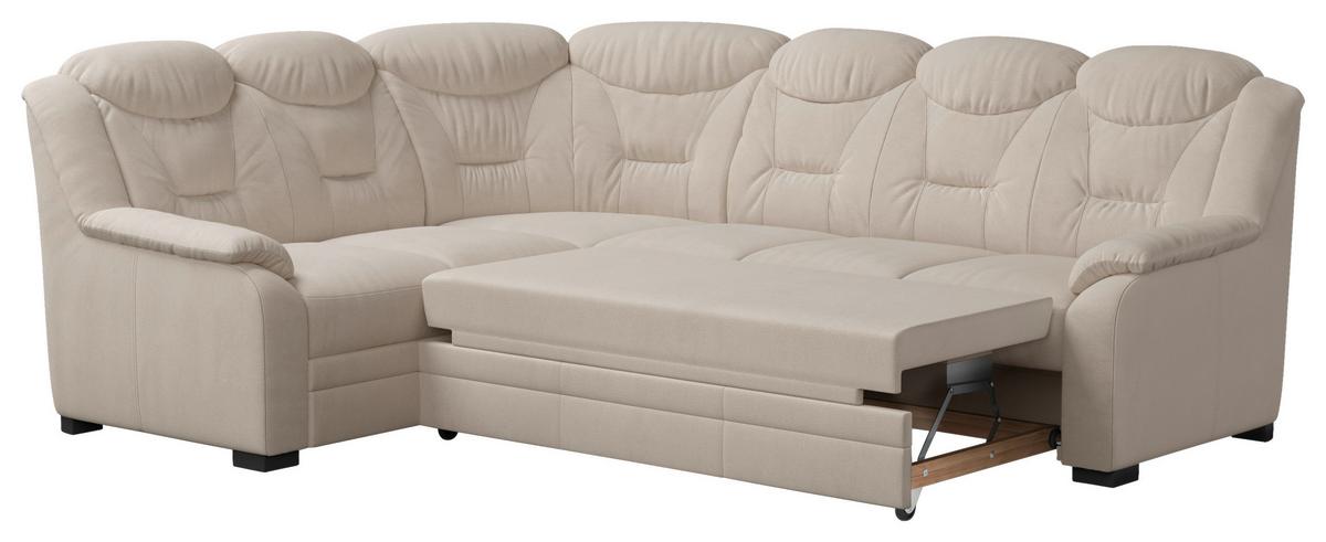 Rohová sedačka MARCUS, ľavá, béžová ženilka - čierna/béžová, Basics, textil/plast (211/263cm) - MID.YOU