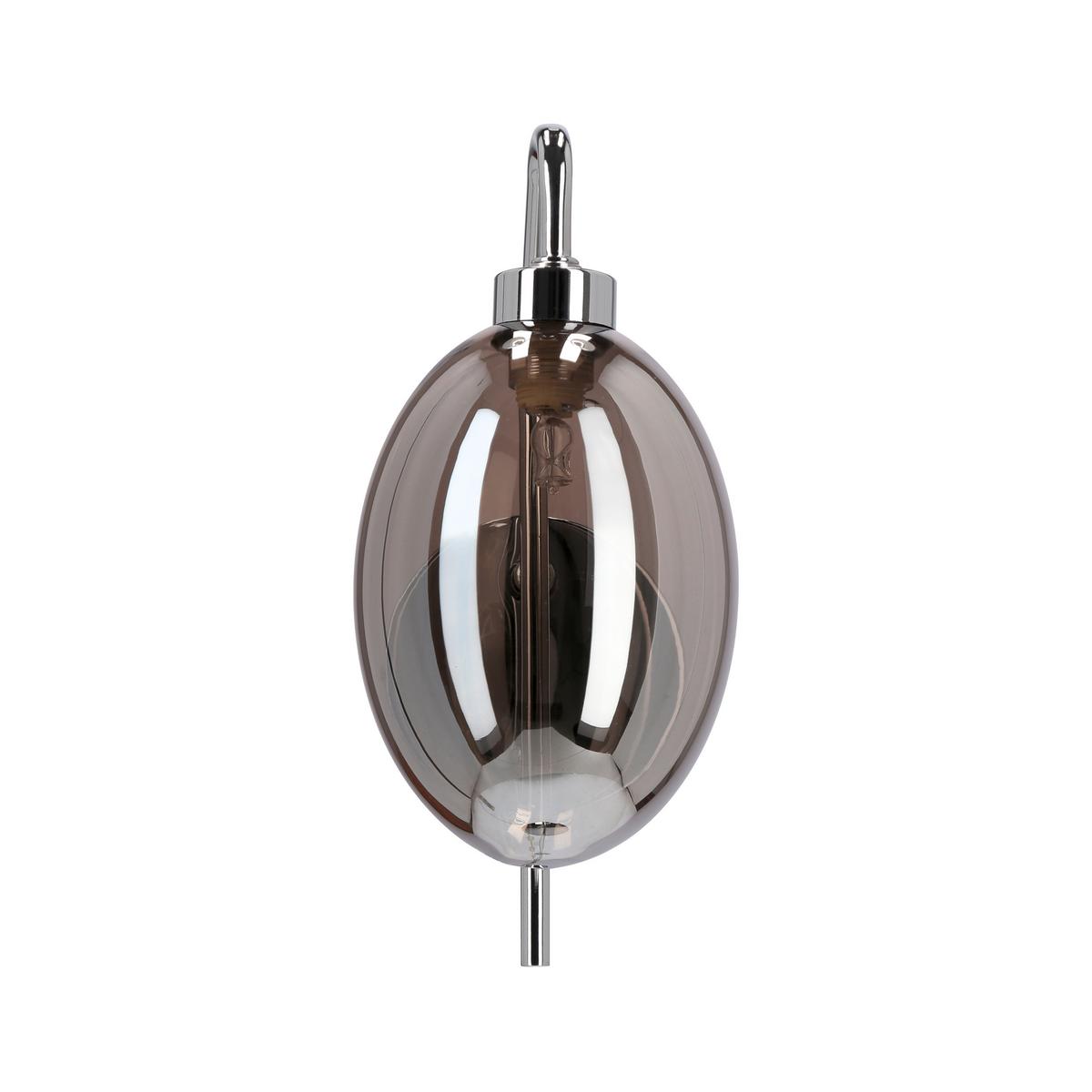 Wandleuchte 50401225 Lukka - Chromfarben/Edelstahlfarben, Design, Glas/Metall (17/10/25cm)
