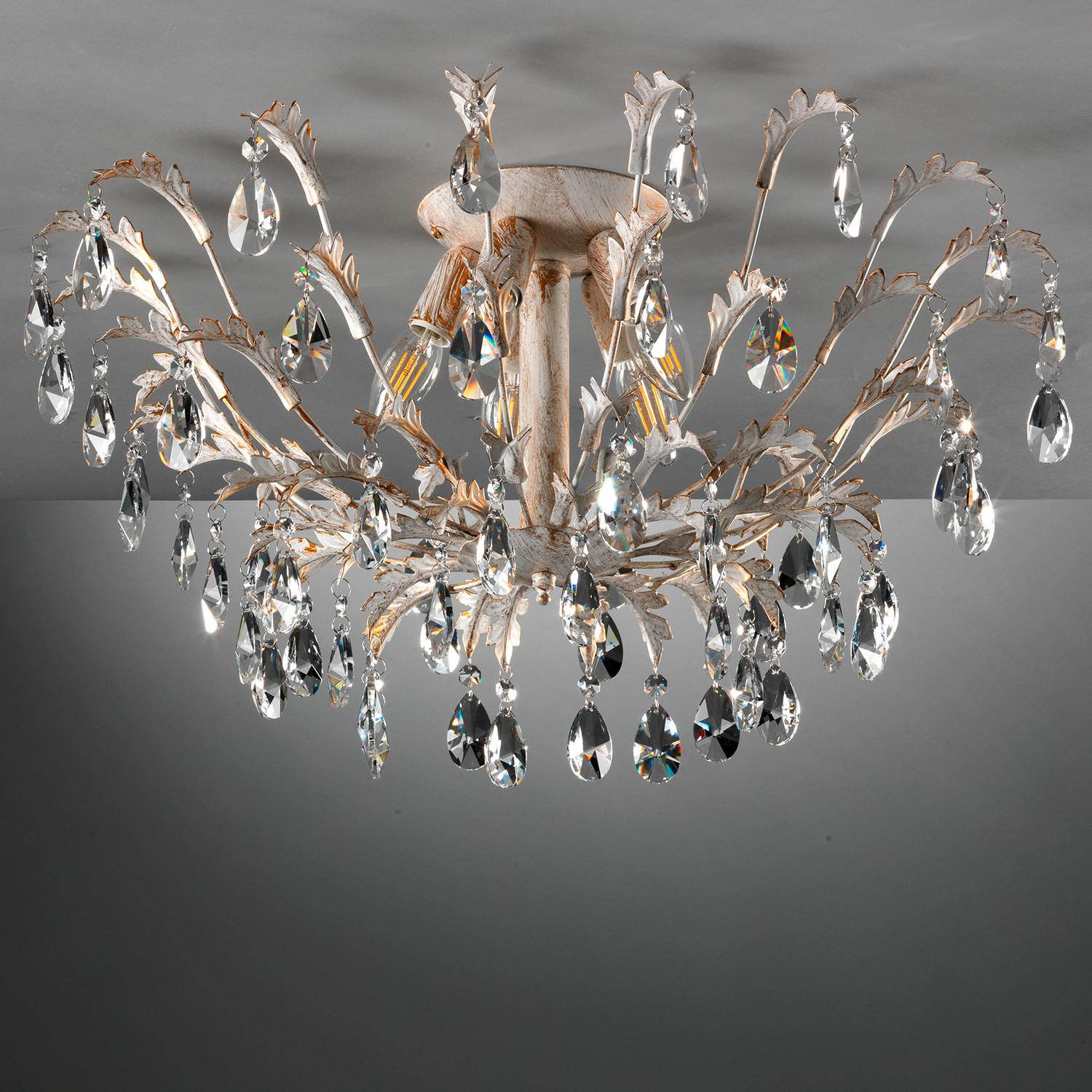 Deckenleuchte 4864/pl5 - Weiß, KONVENTIONELL, Glas/Metall (60/34cm)