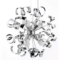 Hängeleuchte 4812/6c - Chromfarben, Design, Metall (50/150cm)