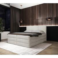 Boxspringbett Mit Topper & Bettkasten 180x200 Castel - Schwarz/Weiß, MODERN, Holz/Holzwerkstoff (180/200cm) - MID.YOU