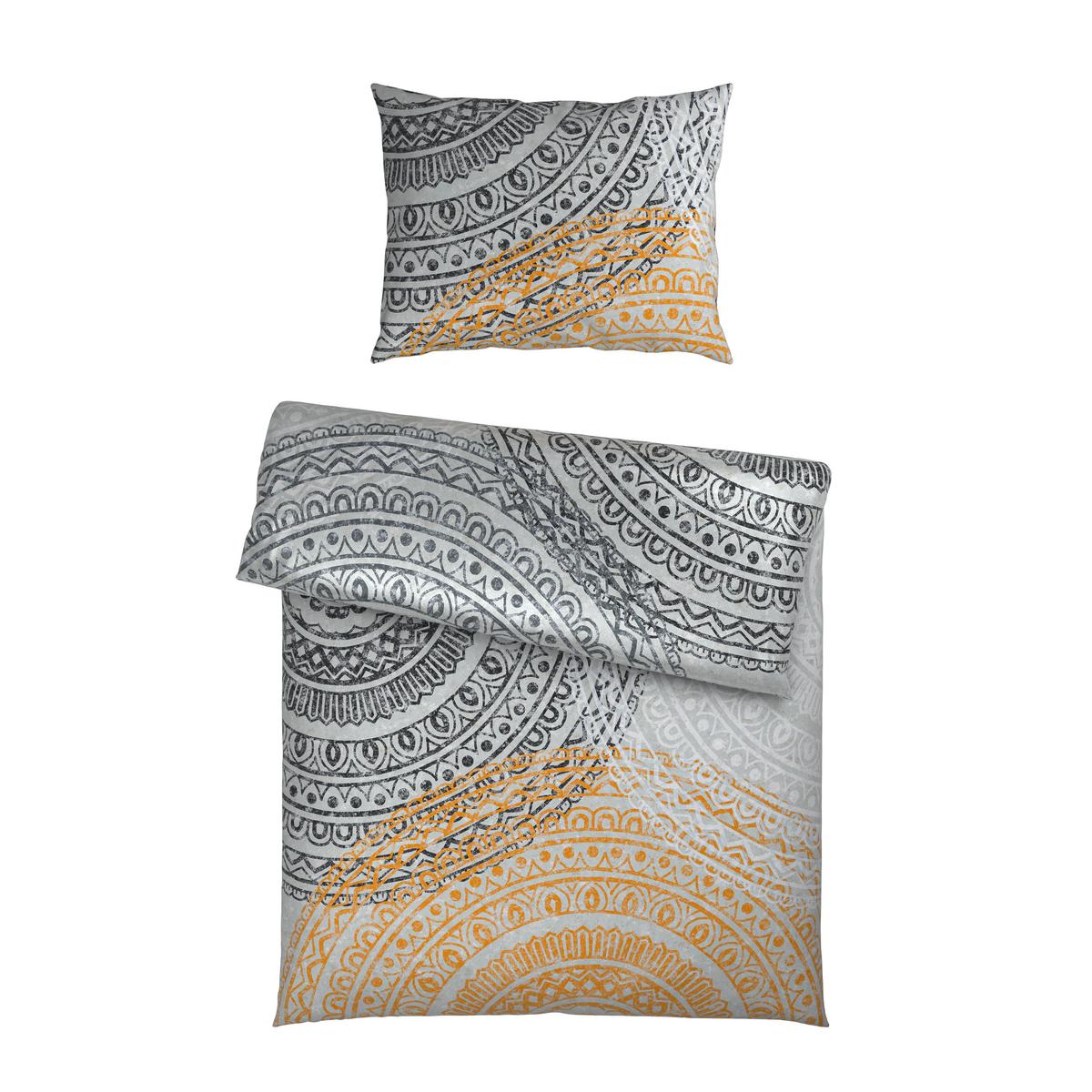 Bettwäsche Java - Grau/Honig, ROMANTIK / LANDHAUS, Textil - James Wood