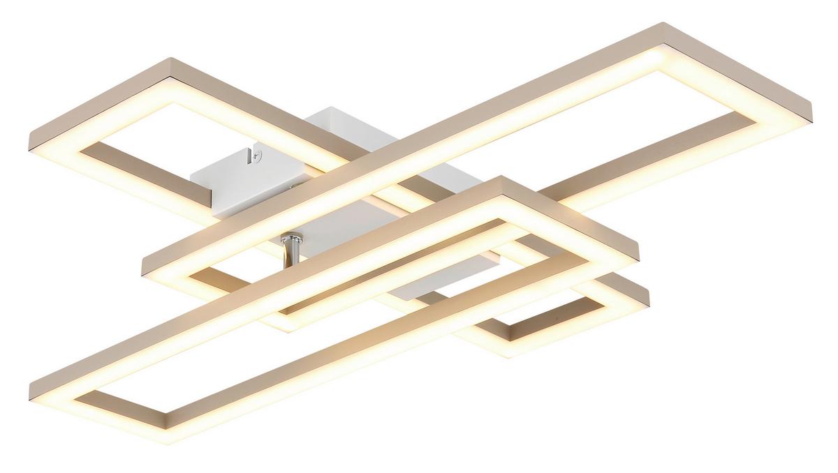 LED-Deckenleuchte Memory-Funktion - Sandfarben/Weiß, Design, Kunststoff (55/40/7,5cm) - Globo