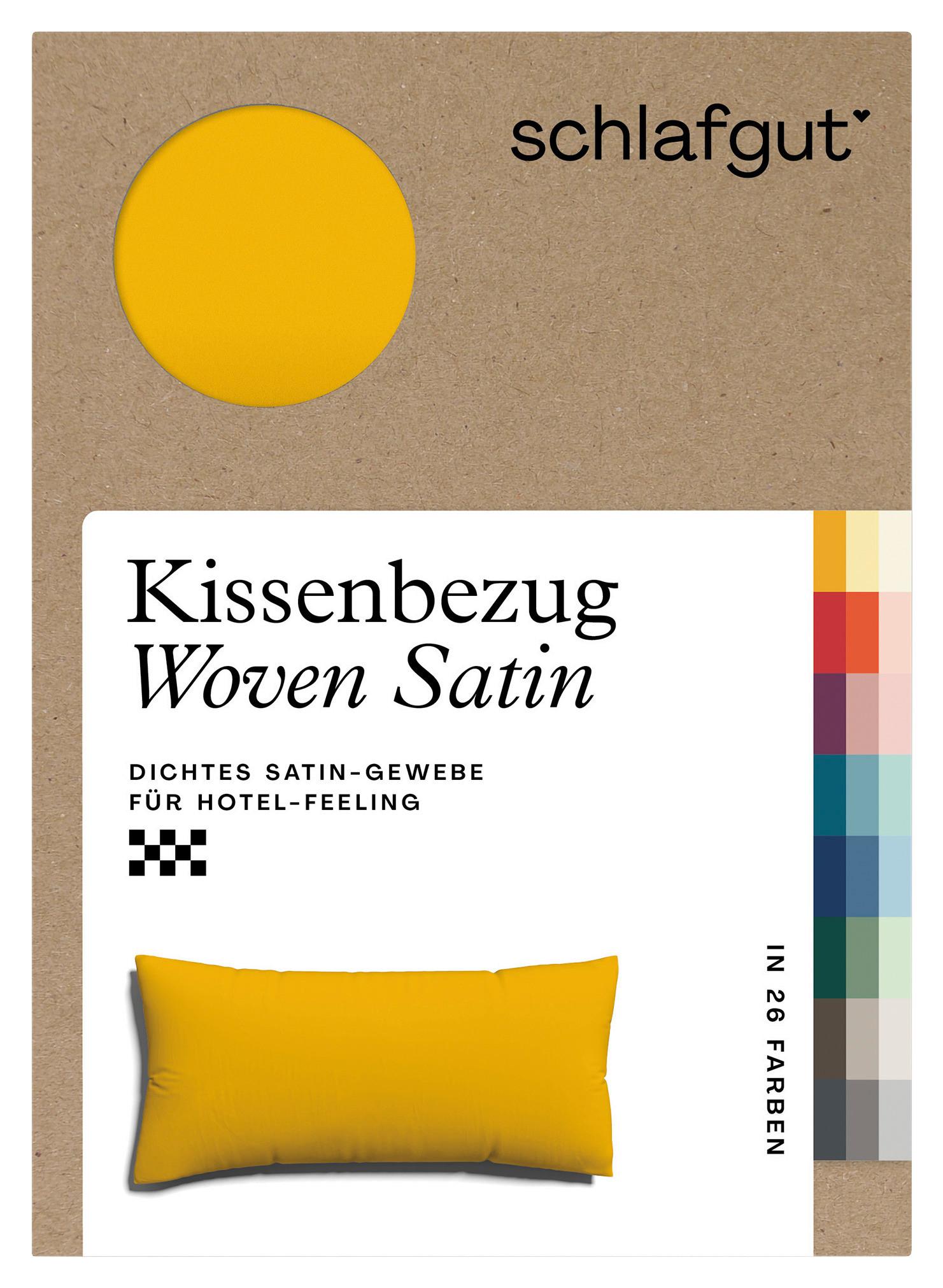 Kopfpolsterbezug Woven Satin - Dunkelgelb, Basics, Textil (40/80cm) - Schlafgut