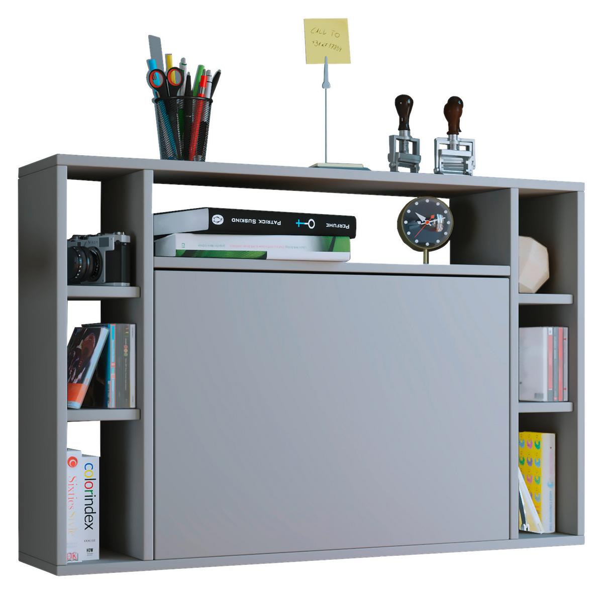 Laptoptisch Ausklappbar B: 90 cm Wandila, Grau - Grau, KONVENTIONELL, Holzwerkstoff (90/20/60cm) - MID.YOU