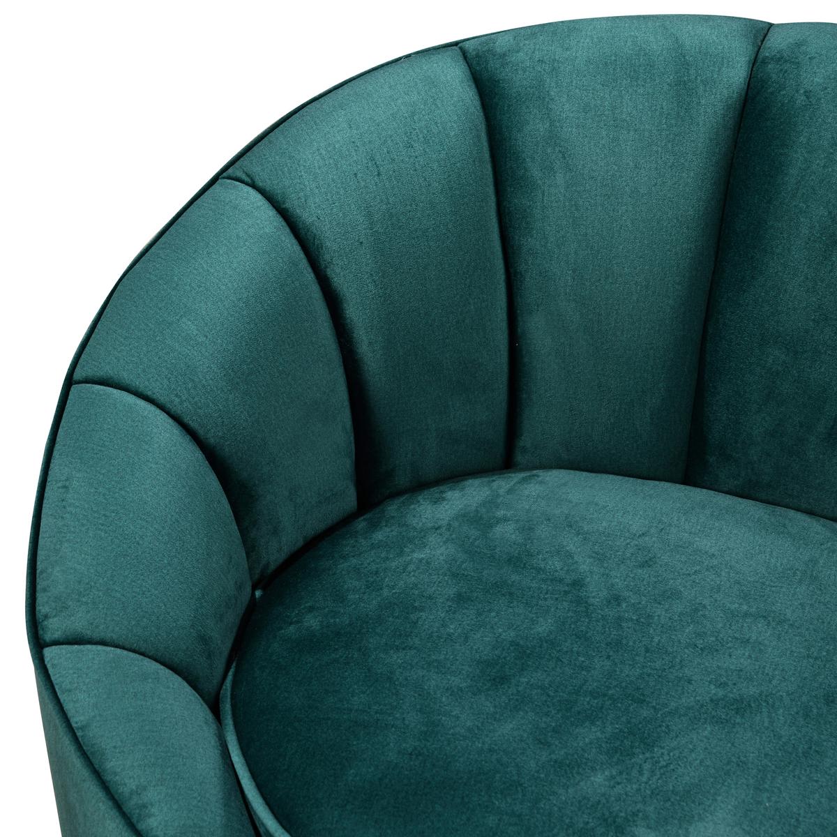 Fotel Stella - zöld, Design, textil/fa (87/76/82cm) - Livetastic