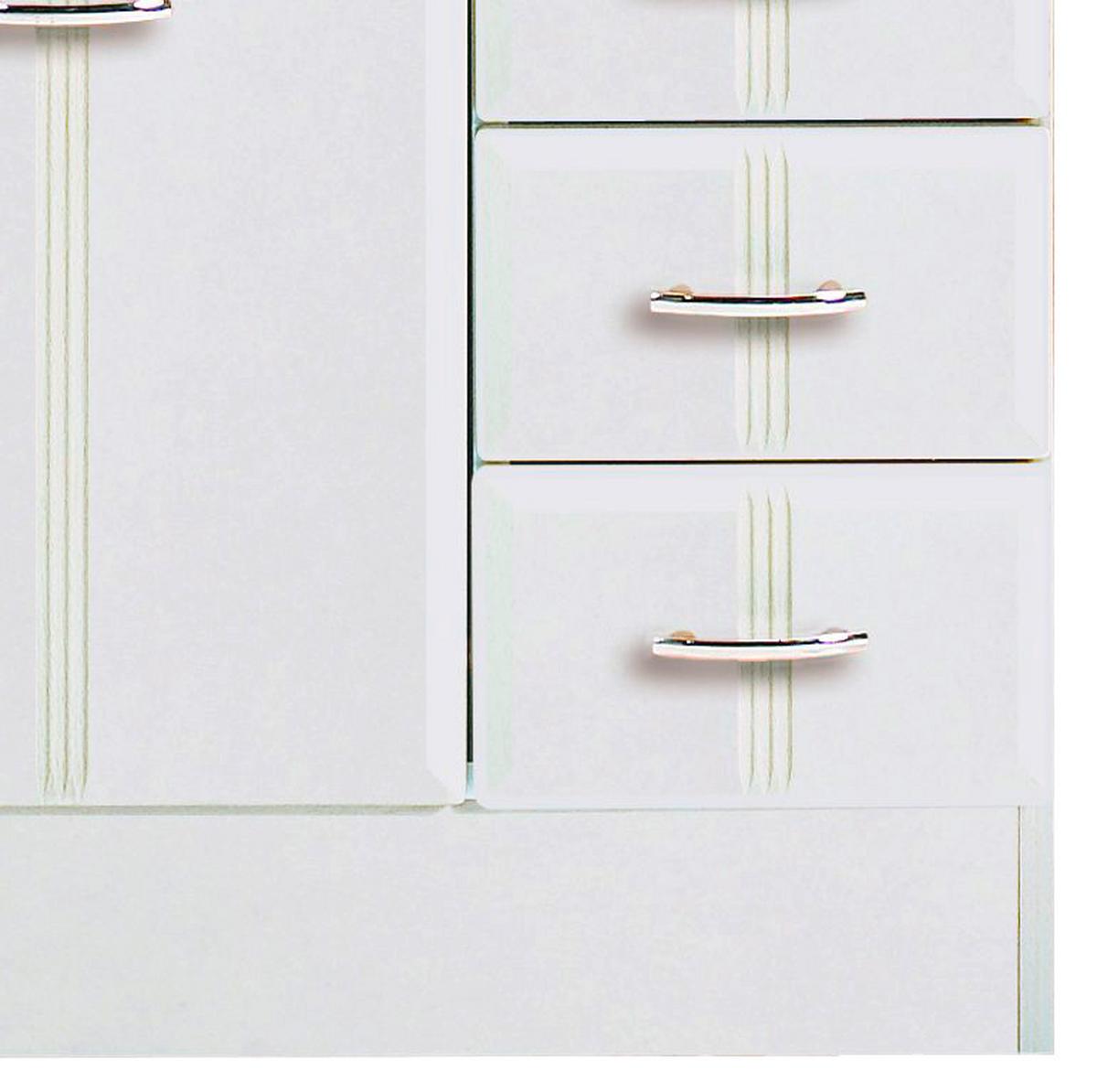 Waschbeckenunterschrank Rallye B: 60cm, Weiß Dekor - Weiß, KONVENTIONELL, Holzwerkstoff (60/56/35cm) - Held