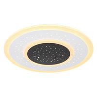 LED-Deckenleuchte 48133-44 - Opal/Schwarz, Design, Kunststoff/Metall (46/5,5cm) - Globo