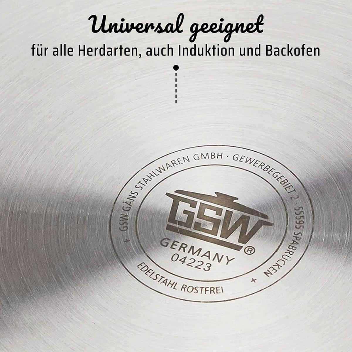 Gsw Gemüsetopf Montreal Edelstahlfarben, D:20cm - Edelstahlfarben, Basics, Metall (20cm) - GSW