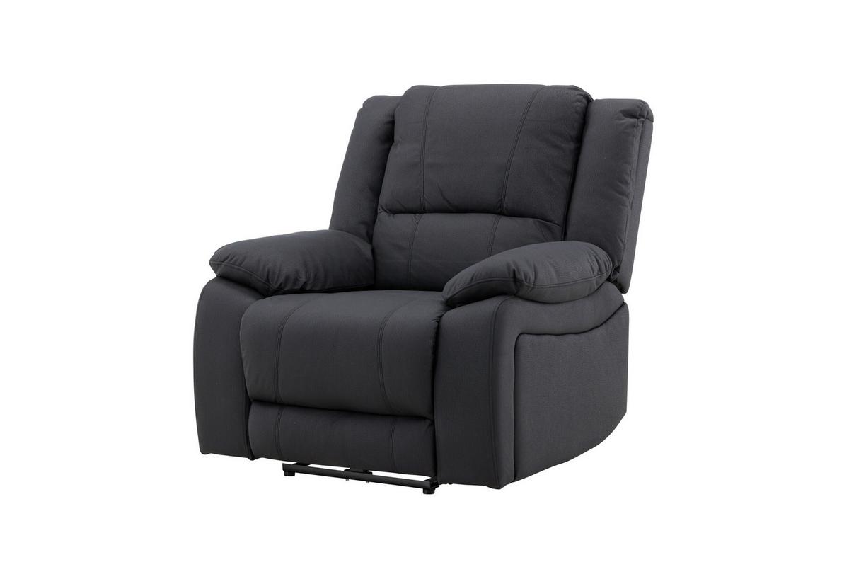 Relaxsessel Singapore Schwarz B: 96cm - Schwarz, MODERN, Textil/Metall (96/100/106cm) - Livetastic