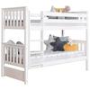 Etagenbett Sammy Weiß Kiefer Massiv 90 cm mit Leiter - Weiß, MODERN, Holz (90/200cm) - MID.YOU