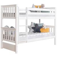Etagenbett Sammy Weiß Kiefer Massiv 90 cm mit Leiter - Weiß, MODERN, Holz (90/200cm) - MID.YOU