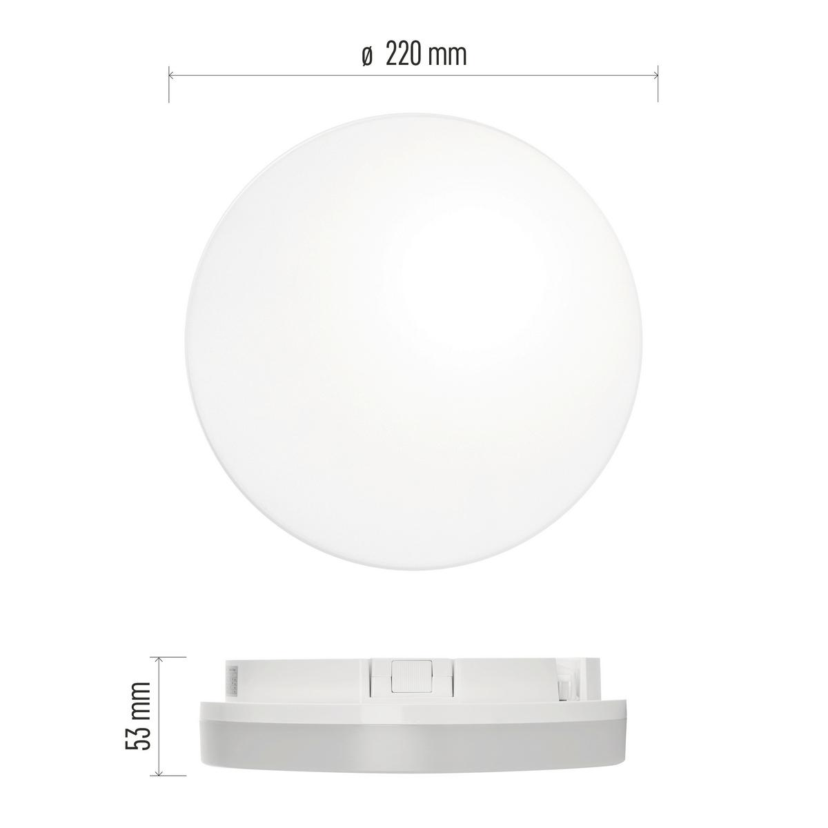 STROPNÉ LED SVIETIDLO TORI - biela, Basics, plast (22/22/5.3cm)