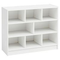 Regál biely - biela, Konventionell, kompozitné drevo (80/68,5/29,5cm) - MID.YOU