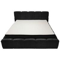 Polsterbett Noe Schwarz 140x200 Cm - Schwarz, Trend, Textil/Metall (140/200cm)