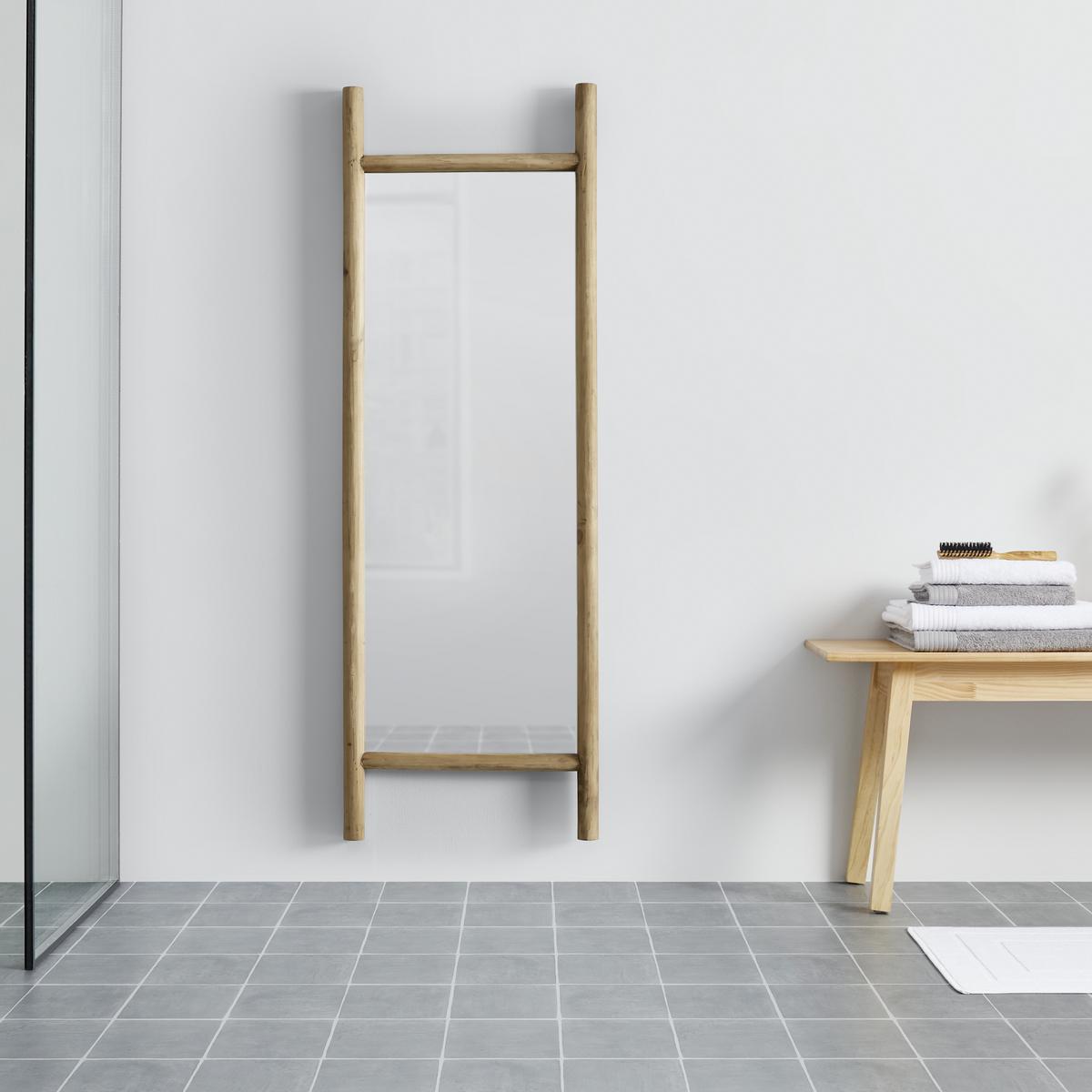 Zrcadlo masiv JASMIN - přírodní barvy, Moderní, dřevo/sklo (57/170/5cm) - Livetastic