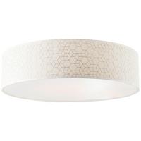 Deckenleuchte Galance Ø 58 cm 4-Flammig mit Textilschirm - Weiß, KONVENTIONELL, Textil/Metall (58/16cm) - Brilliant
