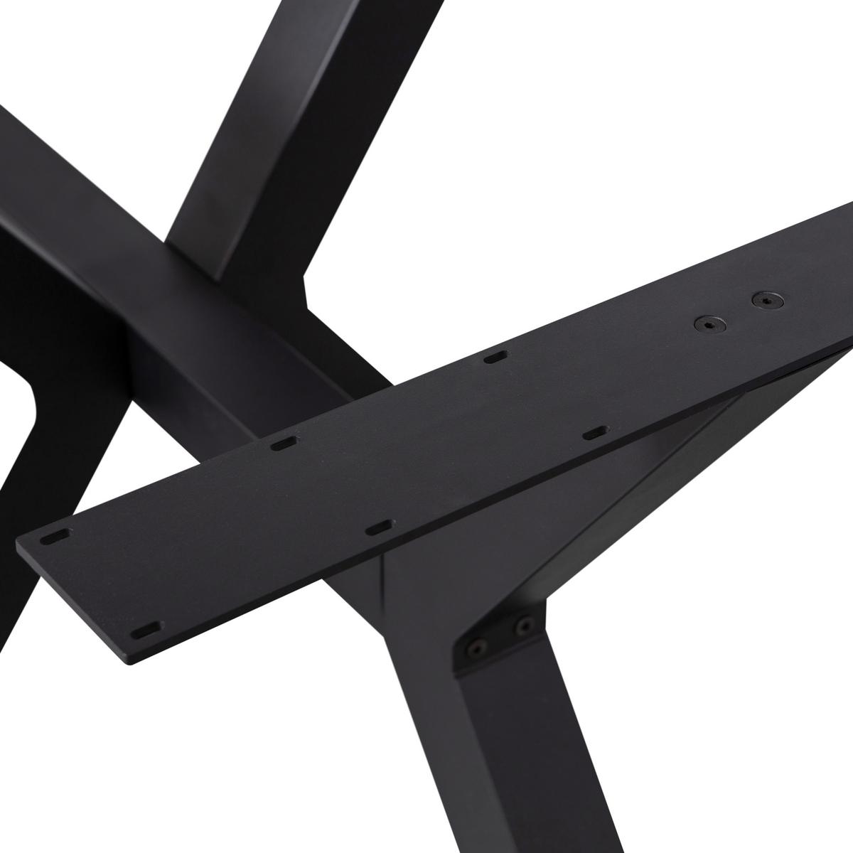 TISCHGESTELL Tablo Schwarz B: 141cm - Schwarz, MODERN, Metall (141/72/79cm) - Livetastic