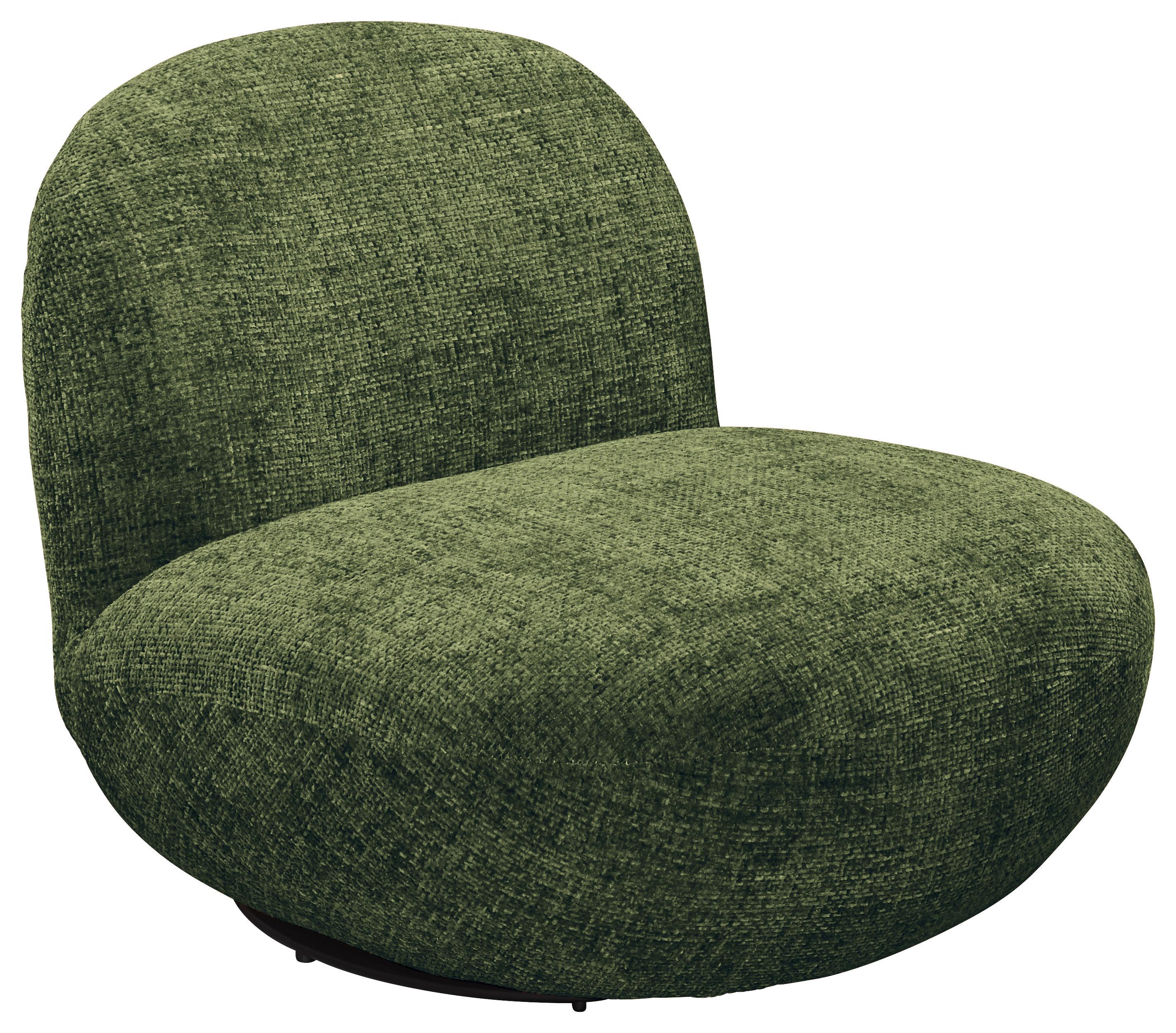 Sessel Chris Dunkelgrün B: 85 cm - Dunkelgrün/Schwarz, MODERN, Textil (85/70/99cm) - MID.YOU