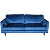 3-Sitzer-Sofa Janina - Blau/Schwarz, MODERN, Holz/Textil (211/88/89cm) - P & B