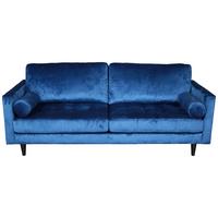 3-Sitzer-Sofa Janina - Blau/Schwarz, MODERN, Holz/Textil (211/88/89cm) - P & B