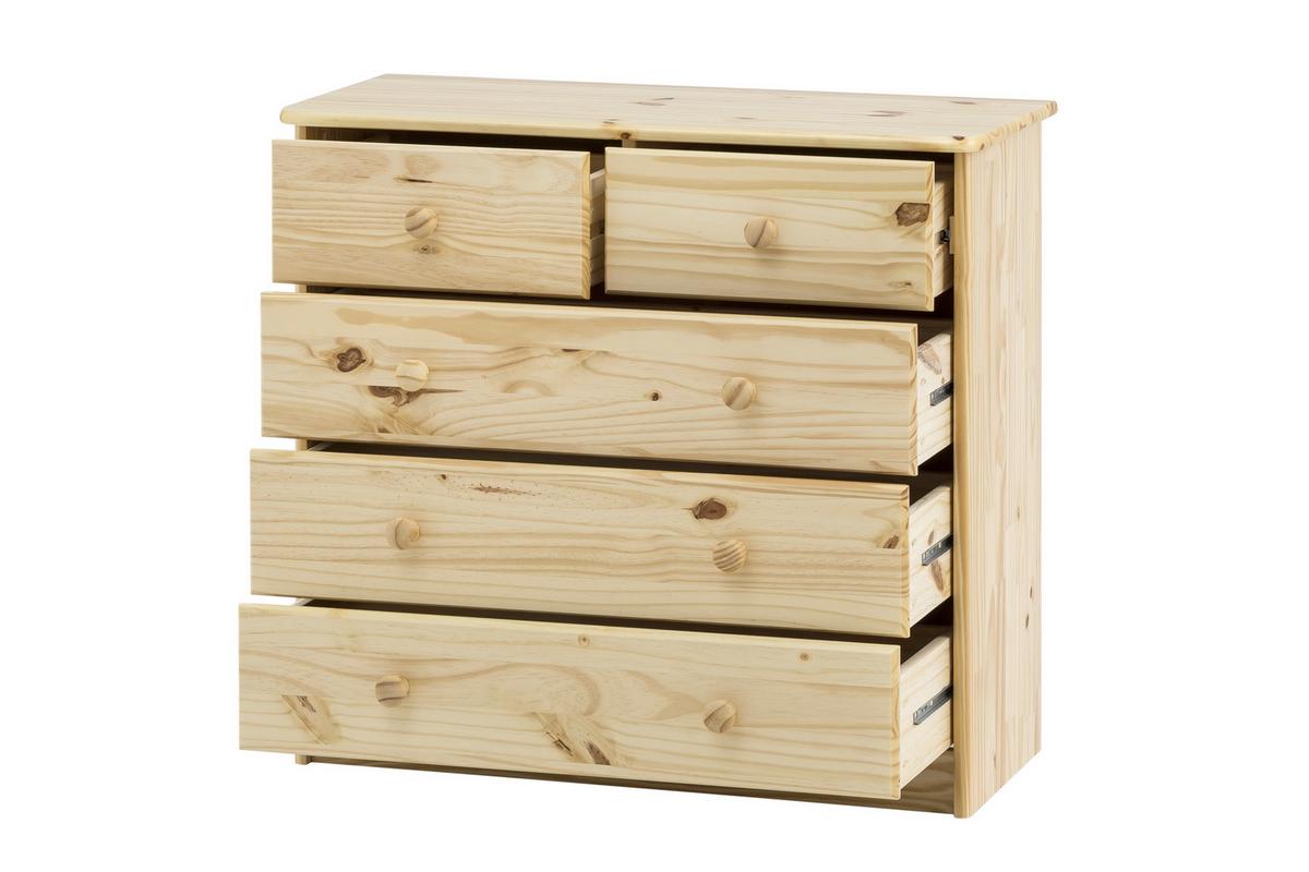 Kommode Naturfarben B: 81cm - Naturfarben, Natur, Holz (81/75/35cm) - Livetastic