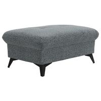 Hocker Hudson Chenille grau, B: 102cm - Schwarz/Grau, KONVENTIONELL, Textil (102/45/65cm) - Sembella