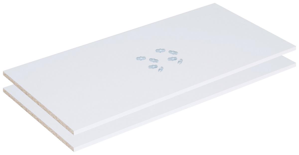 Einlegeböden Basit 2er-Set 95x45 cm - Weiß, KONVENTIONELL, Holzwerkstoff (95/1,6/45cm)