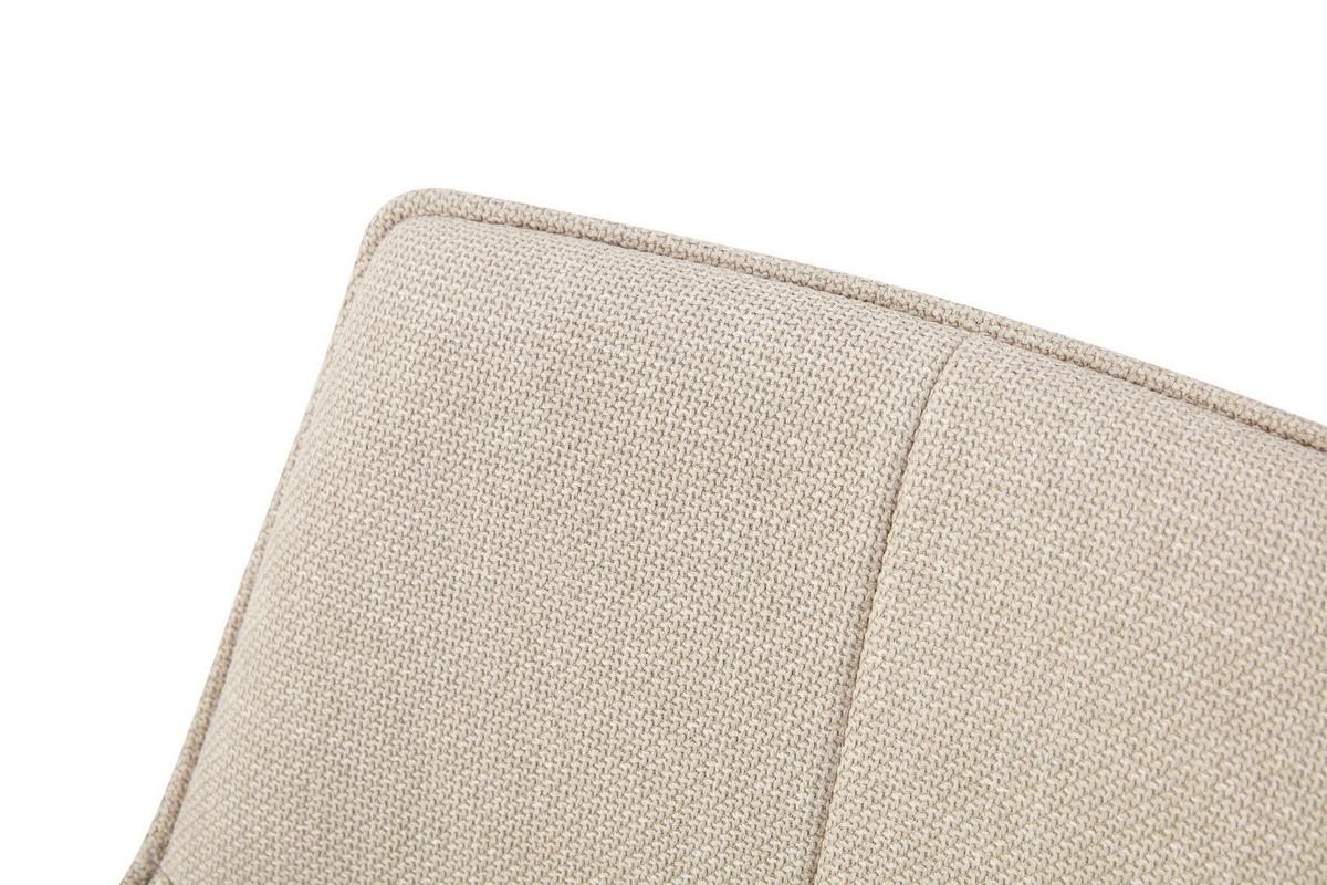 Armlehnstuhl-Set Jana Creme B: 57 cm - Creme/Schwarz, MODERN, Textil/Metall (57/91/64cm) - MID.YOU