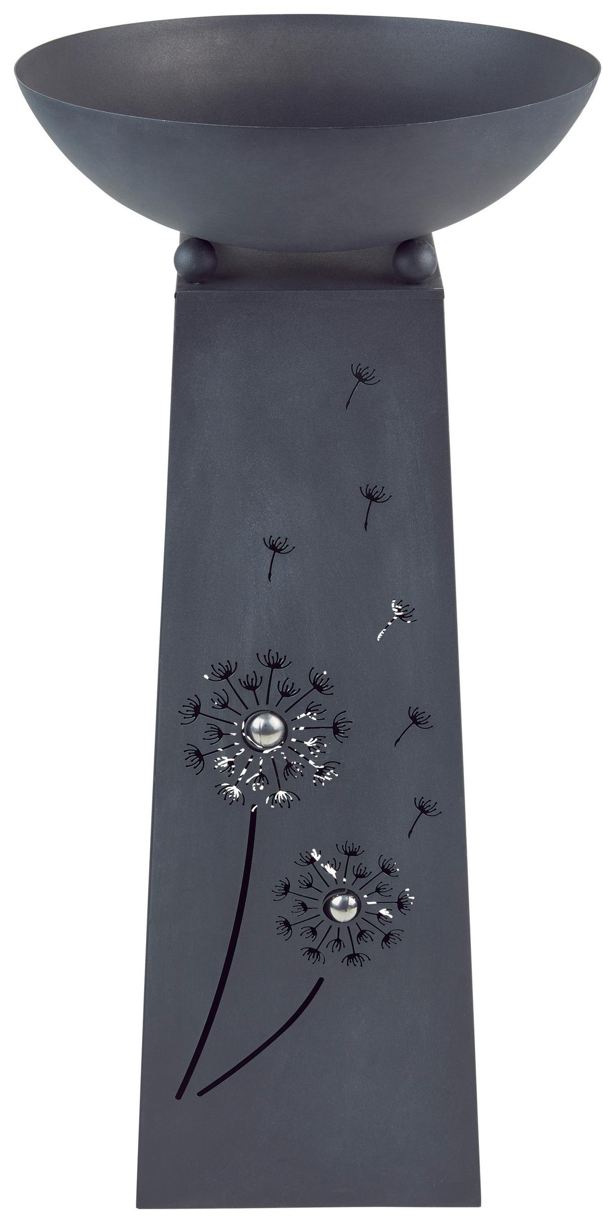 Led Dekosäule Mit Schale Billy H: 71 Cm - Grau, KONVENTIONELL, Metall (33,8/33,8/71cm) - James Wood