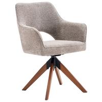 Armlehnstuhl Puro Walnussfarben/Taupe B: 60 cm - Taupe/Walnussfarben, MODERN, Holz/Textil (60/89/65,5cm) - Livetastic