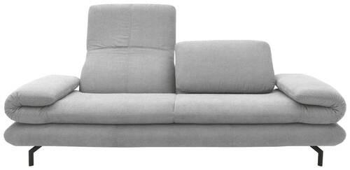2-sitzer-sofa Looks Xiii Silberfarben - Silberfarben/Schwarz, Design, Textil (204 (264)/83 (110)/98cm) - LOOKS by W.Joop