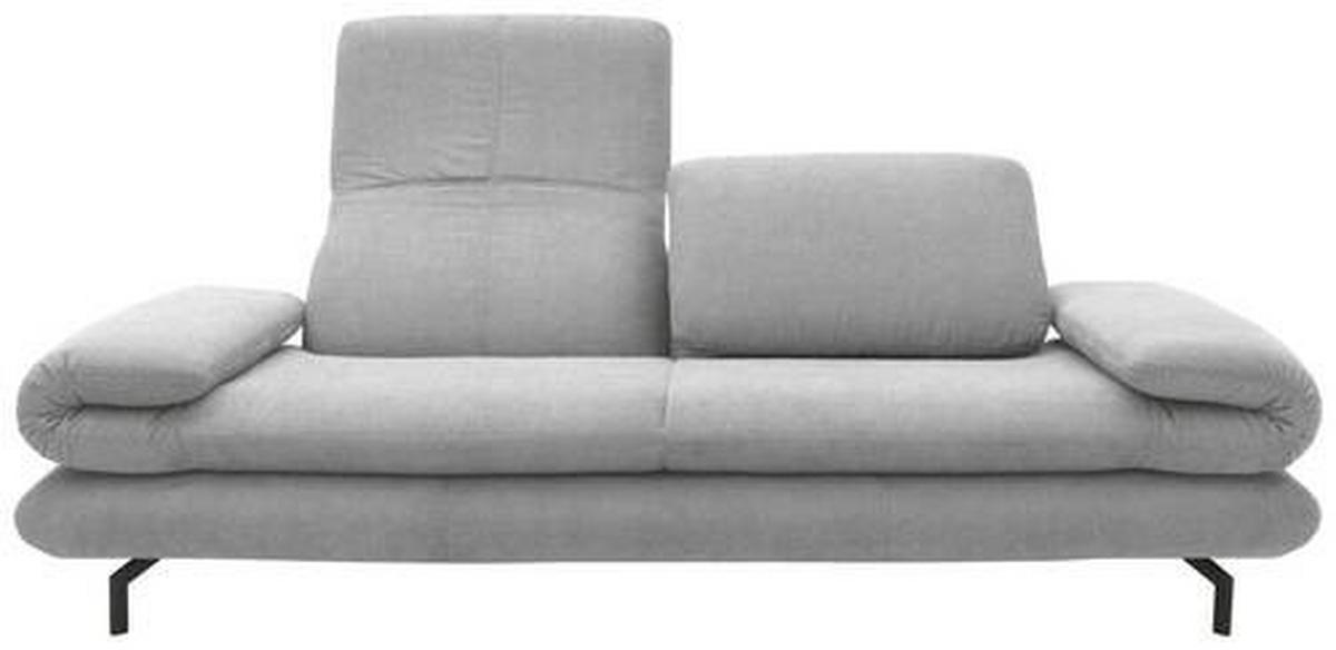 2-sitzer-sofa Looks Xiii Silberfarben - Silberfarben/Schwarz, Design, Textil (204 (264)/83 (110)/98cm) - LOOKS by W.Joop