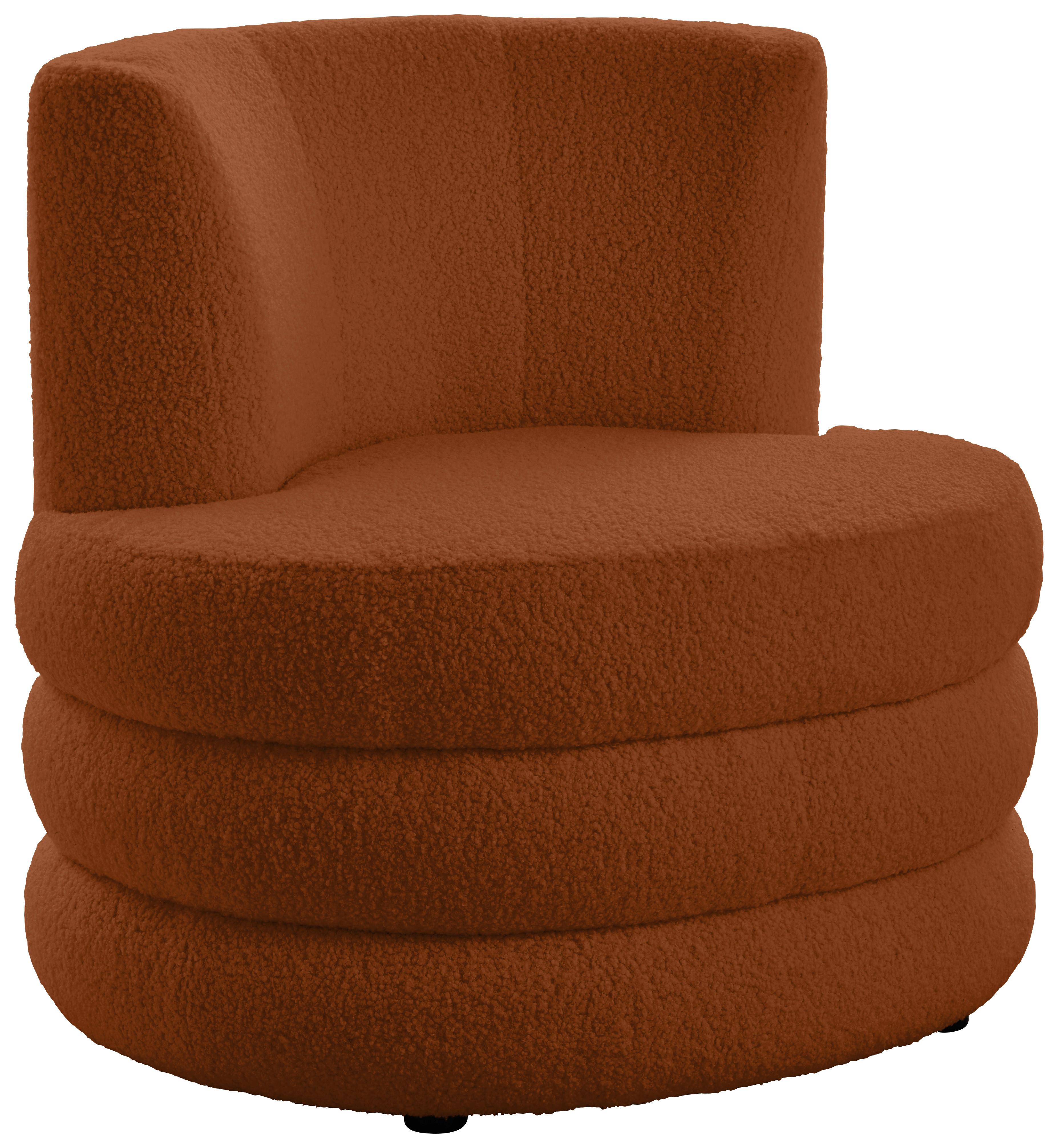 Designsessel Magari - Edelstahlfarben/Rostfarben, Trend, Textil (90/82/85cm) - Livetastic