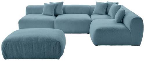 Ecksofa Bloom - Blau, Trend, Textil (315/235cm) - Livetastic