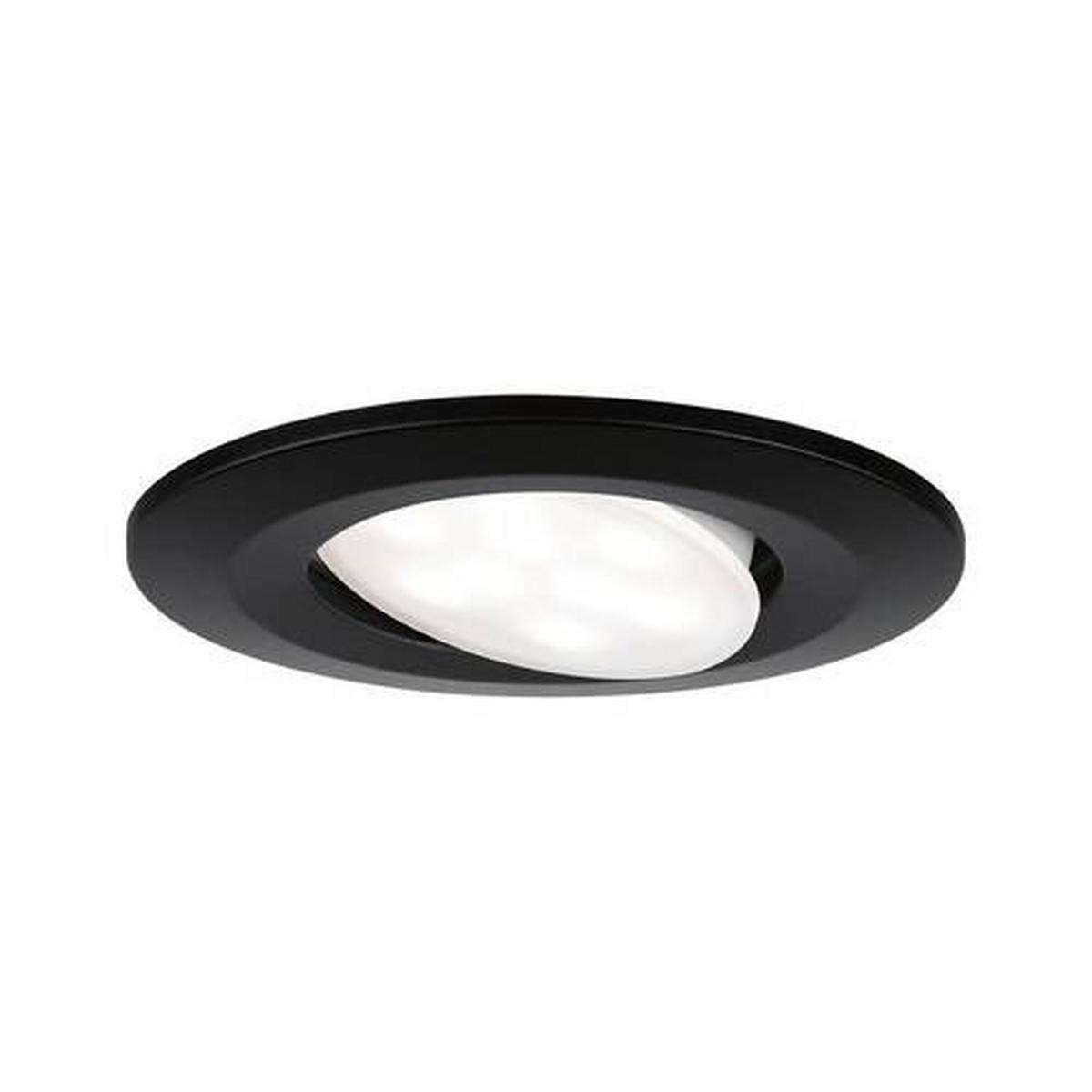 LED-Deckenleuchte Ø 9 cm, 1-Flammig, Rund - Schwarz, Basics, Metall (9cm) - Paulmann