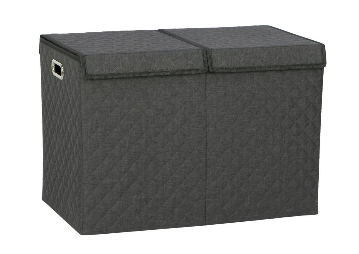 Koš na prádlo OXFORD 2 - černá, Moderní, kov/karton (58/33/41cm) - Mömax